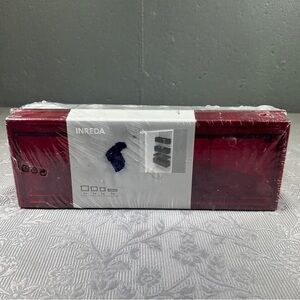 Ikea INREDA Red Acrylic Floating Storage Bins 14" Long 301.339.56